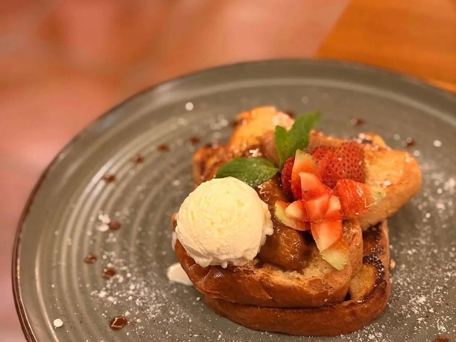 French Toast with Peanut Cream